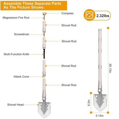 Military Folding Shovel Multifunctional Survival Emergency Spade Tactical Multitool DailySale