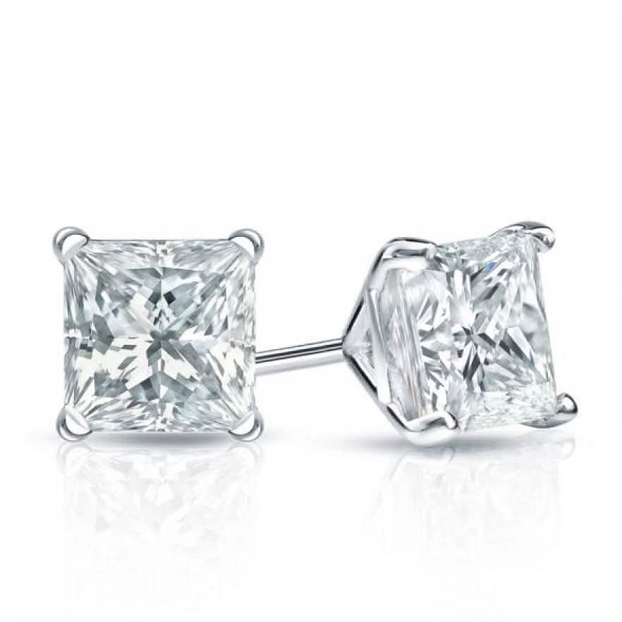 Mina Bloom 2.00 CTTW Princess Cut Stud Earrings DailySale