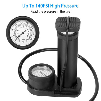 Mini Bike Foot Pump Portable Bicycle Tire Inflator DailySale