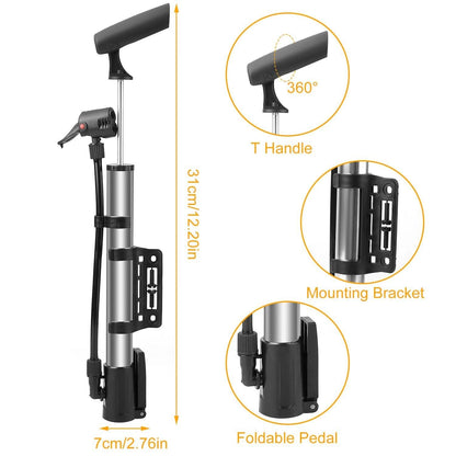 Mini Bike Pump Portable Bicycle Tire Inflator DailySale