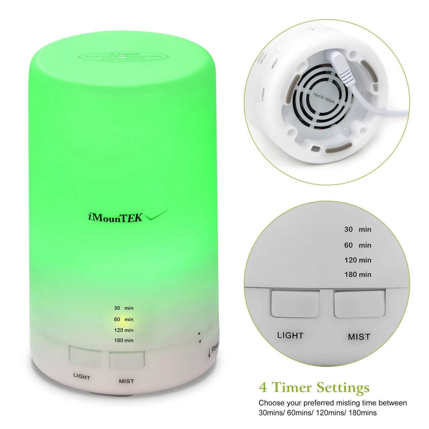 Mini Cool Mist Humidifier with 7 Color LED Lights DailySale