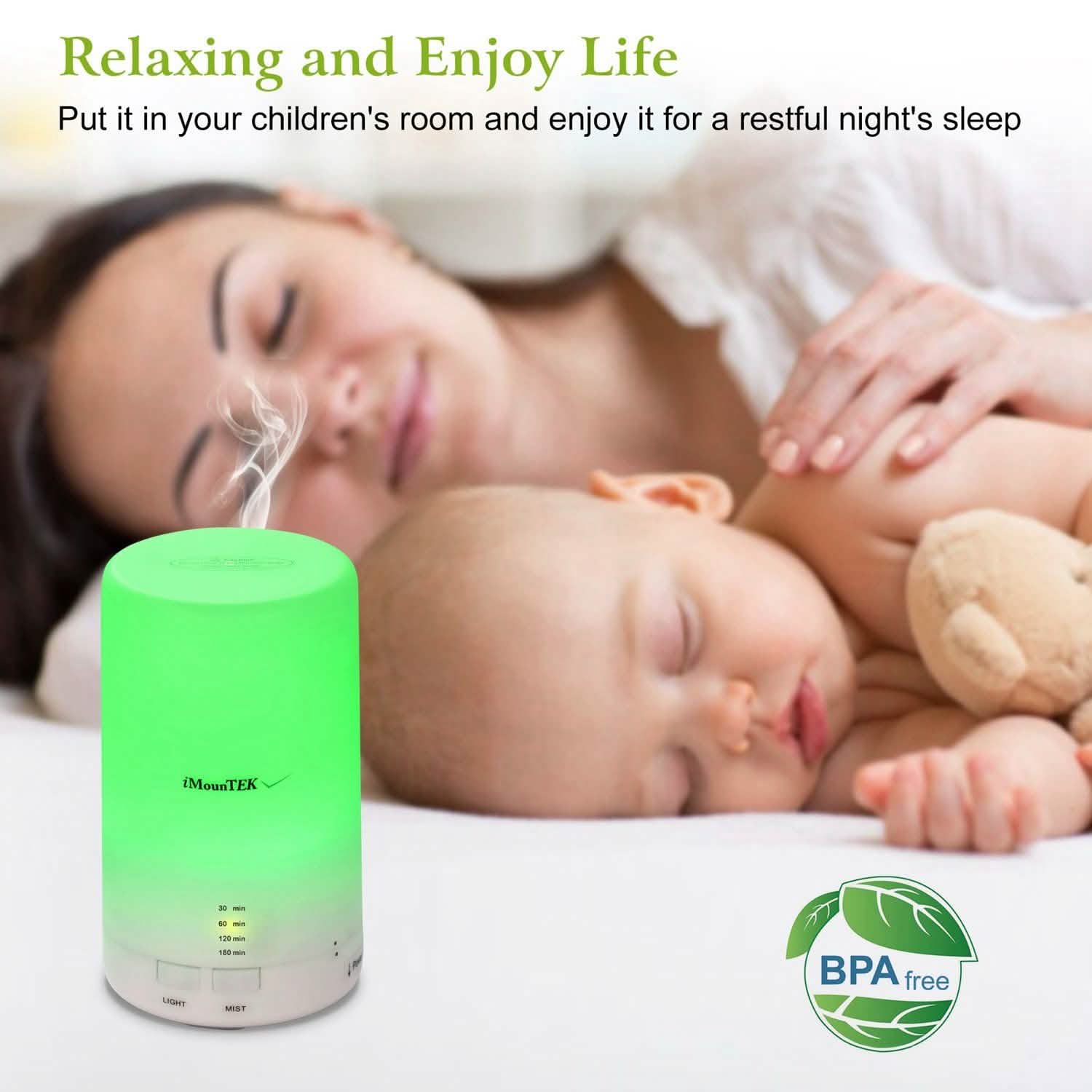 Mini Cool Mist Humidifier with 7 Color LED Lights DailySale