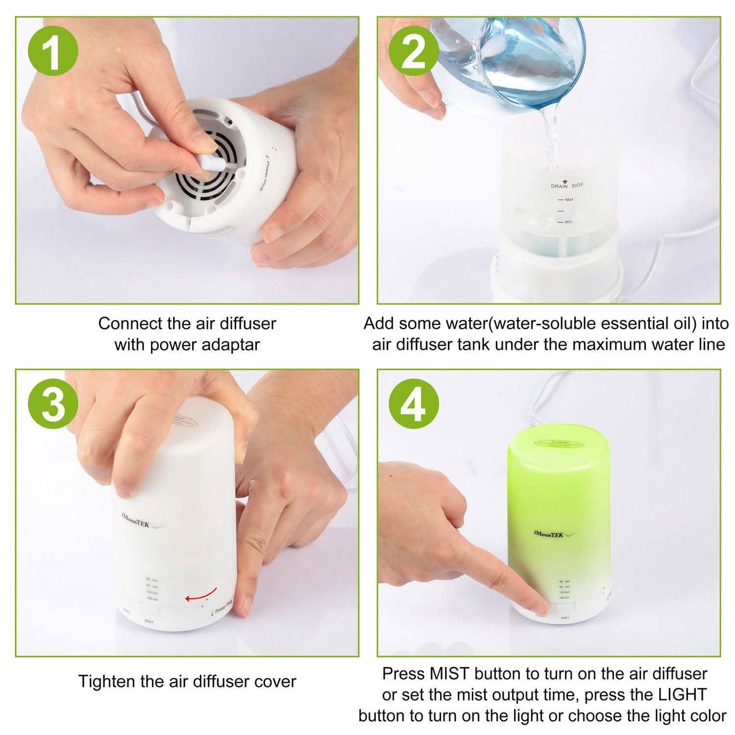 Mini Cool Mist Humidifier with 7 Color LED Lights DailySale