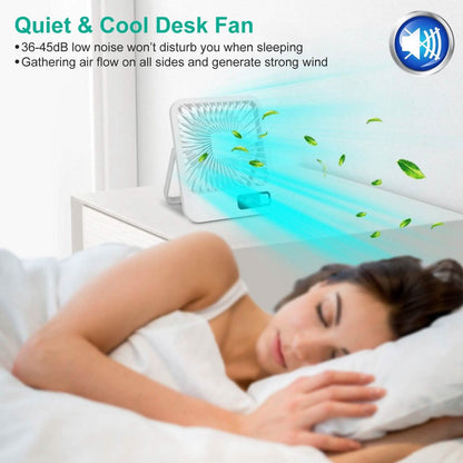 Mini Desktop Cooling Fan Rechargeable Battery Powered with LCD Display DailySale