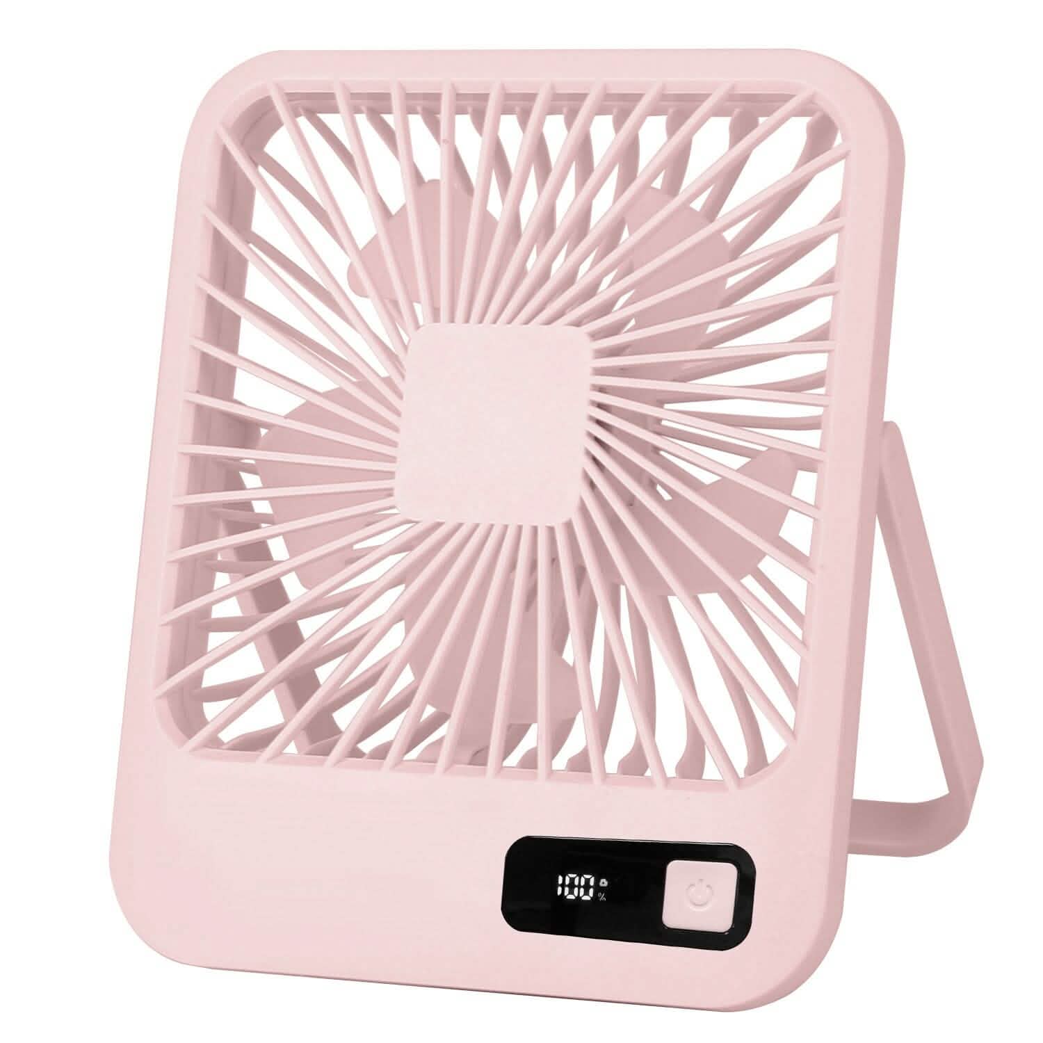 Mini Desktop Cooling Fan Rechargeable Battery Powered with LCD Display DailySale