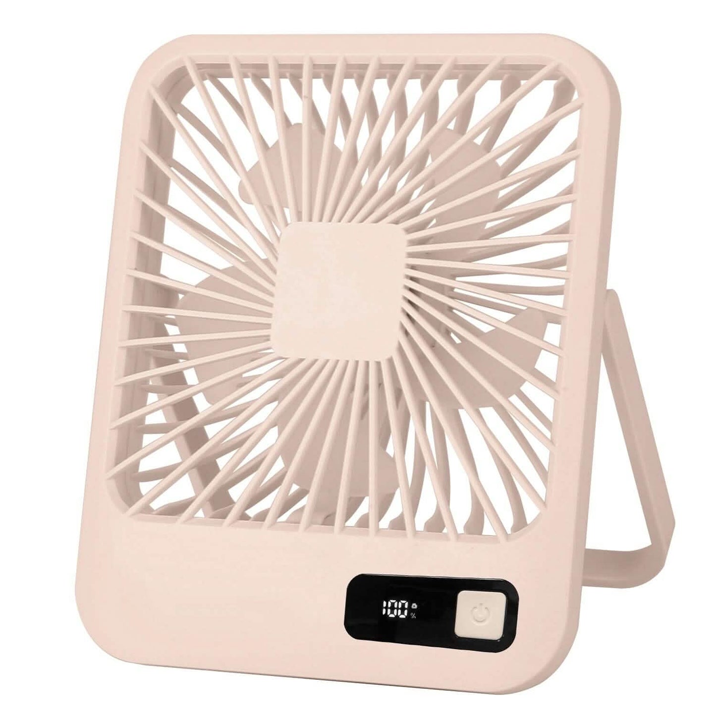 Mini Desktop Cooling Fan Rechargeable Battery Powered with LCD Display DailySale