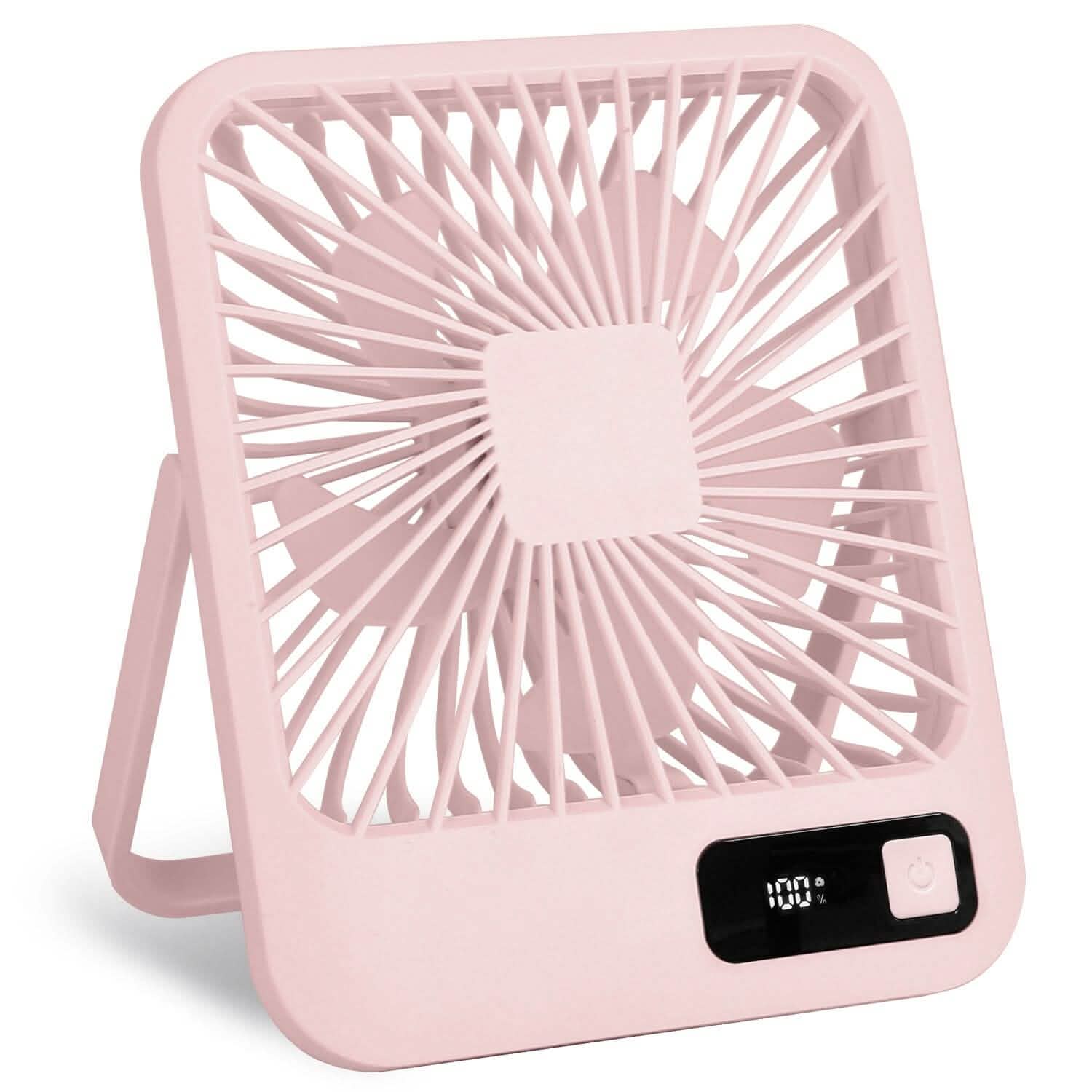 Mini Desktop Cooling Fan Rechargeable Battery Powered with LCD Display DailySale