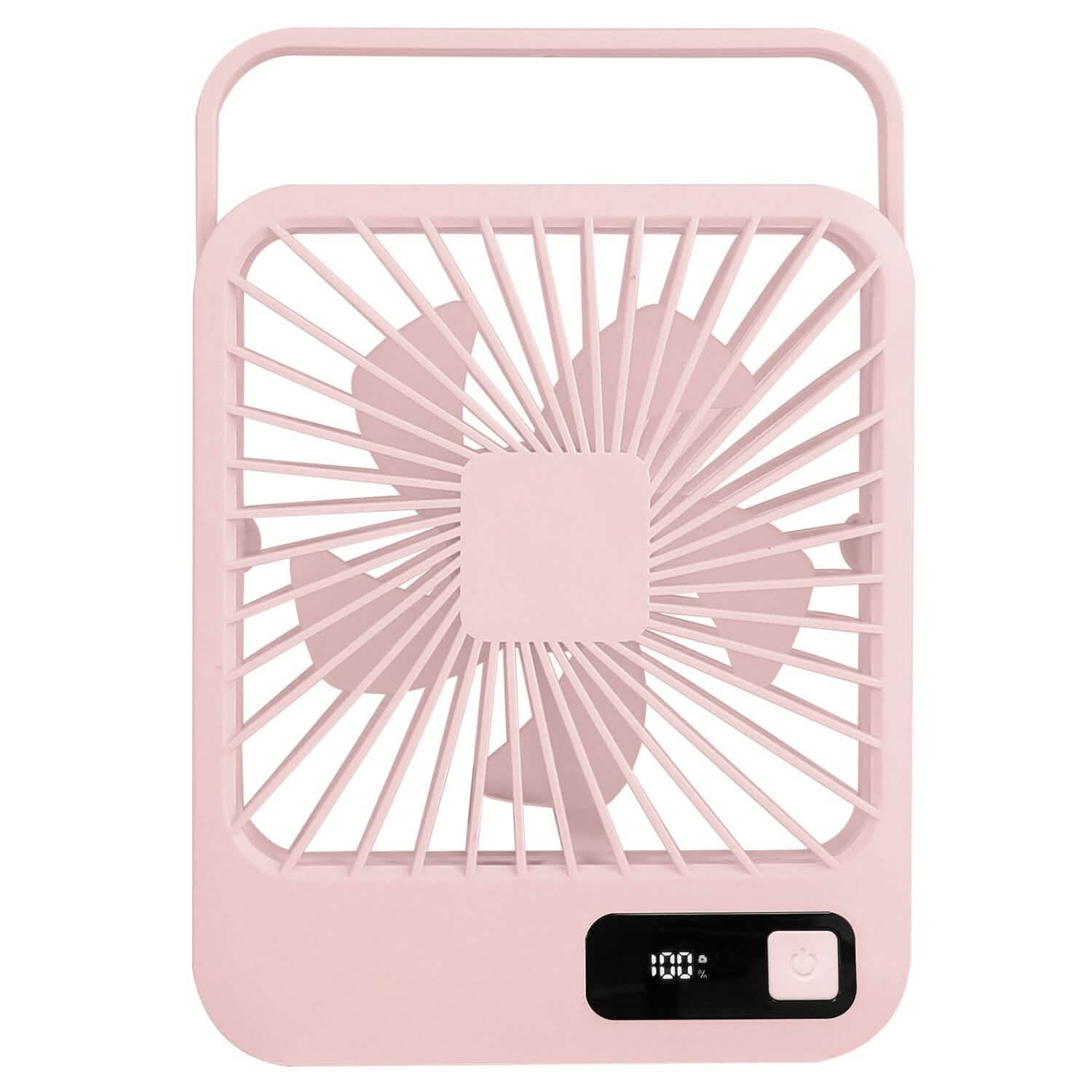 Mini Desktop Cooling Fan Rechargeable Battery Powered with LCD Display DailySale