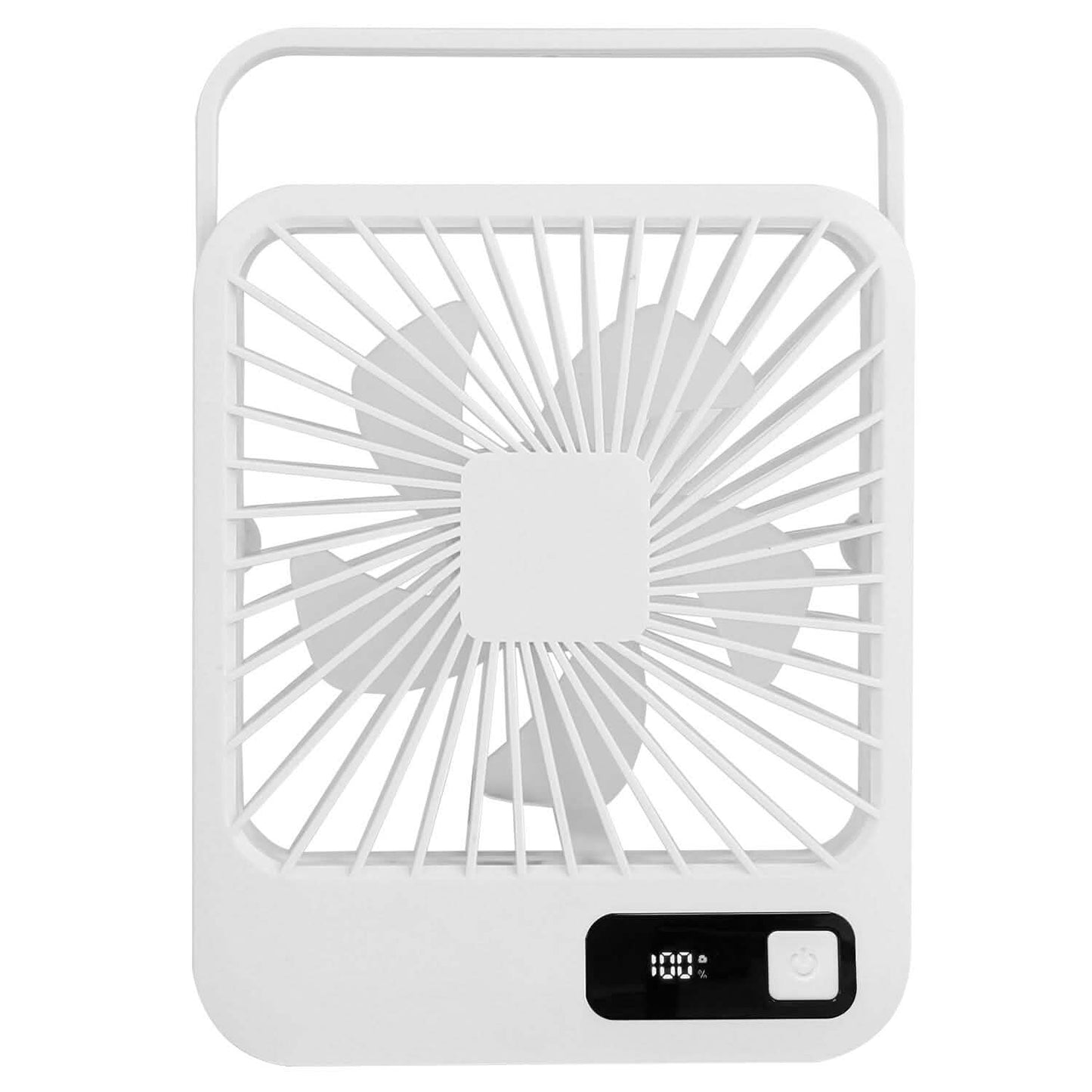 Mini Desktop Cooling Fan Rechargeable Battery Powered with LCD Display DailySale
