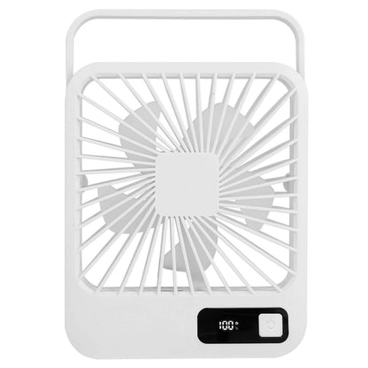Mini Desktop Cooling Fan Rechargeable Battery Powered with LCD Display DailySale