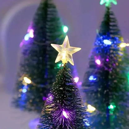 Mini Lighted Colorful Christmas Tree with LED Night Light Acrylic Artificial DailySale