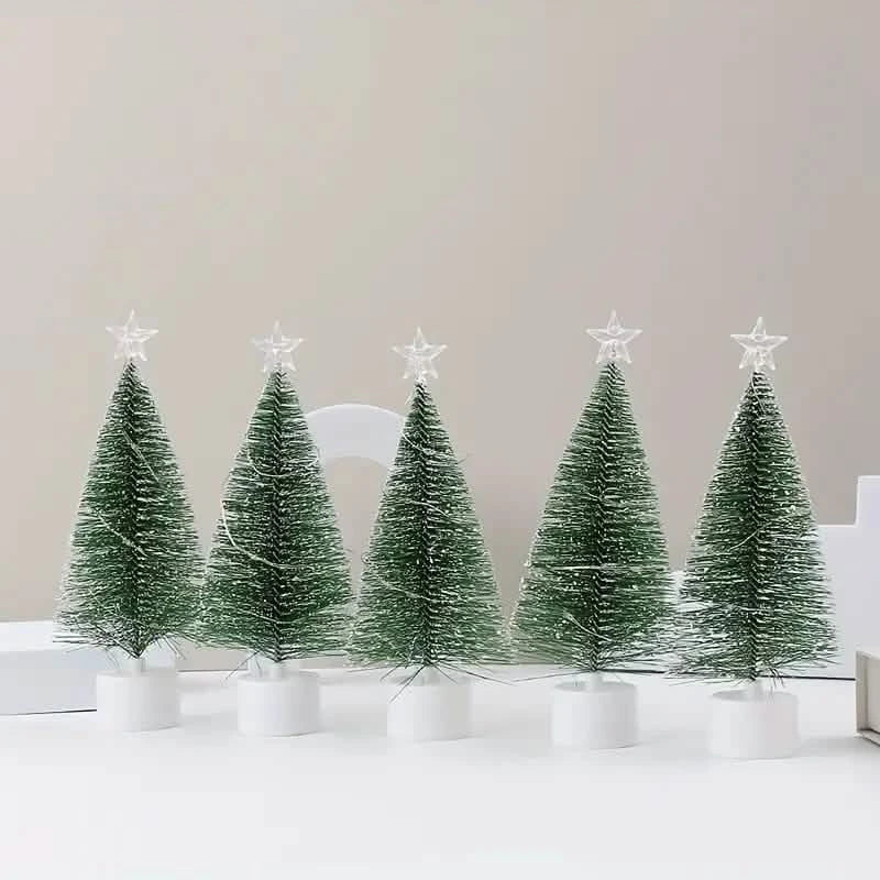 Mini Lighted Colorful Christmas Tree with LED Night Light Acrylic Artificial DailySale