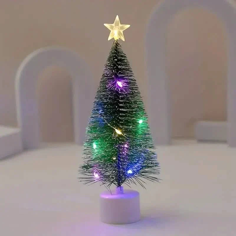 Mini Lighted Colorful Christmas Tree with LED Night Light Acrylic Artificial DailySale