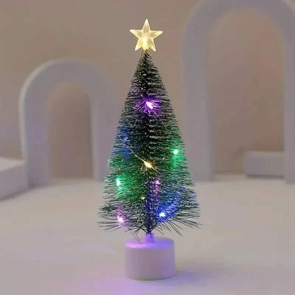Mini Lighted Colorful Christmas Tree with LED Night Light Acrylic Artificial DailySale