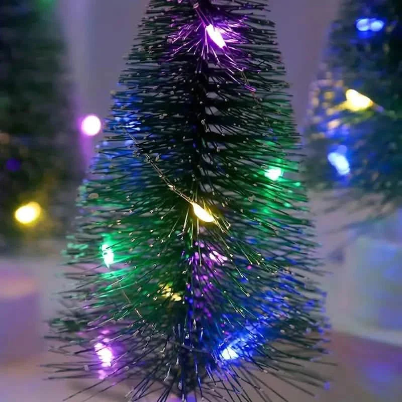 Mini Lighted Colorful Christmas Tree with LED Night Light Acrylic Artificial DailySale
