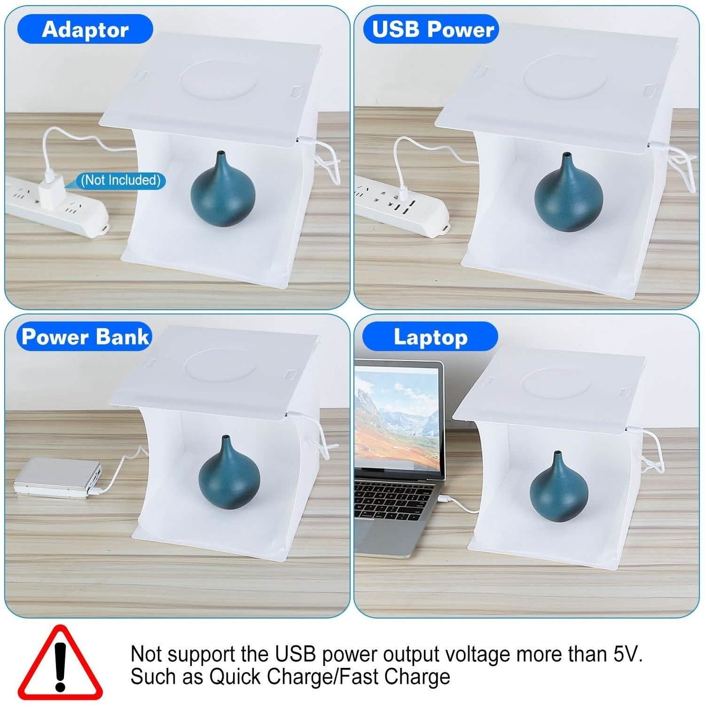Mini Photo Studio Box Photography with 6 Color Backdrops DailySale