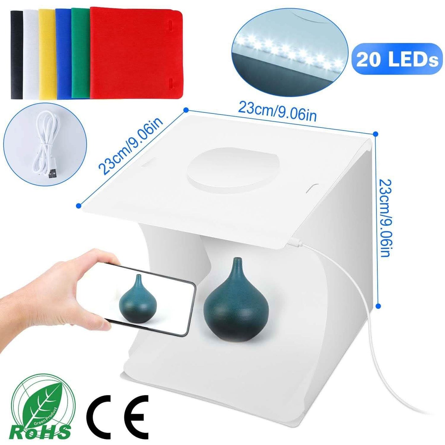Mini Photo Studio Box Photography with 6 Color Backdrops DailySale