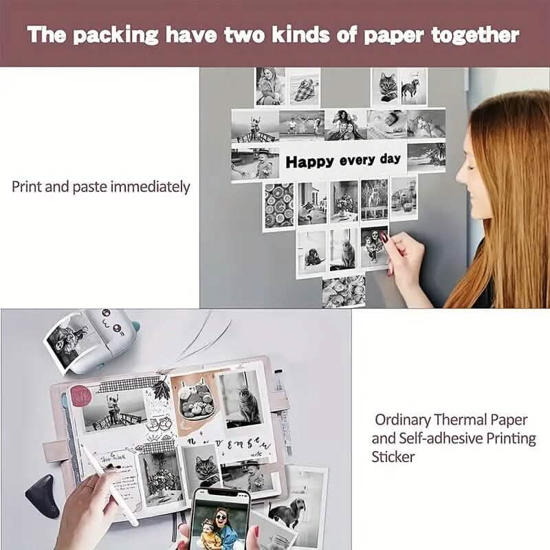 Mini Pocket Wireless BT Thermal Inkless Printer for Smartphones DailySale