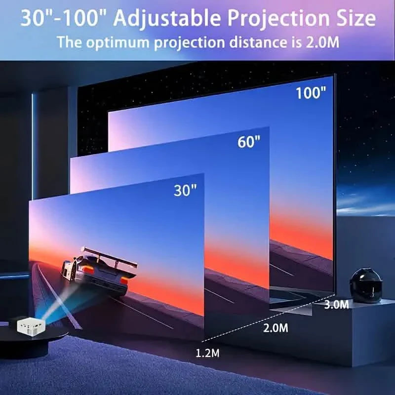 Mini Portable High-Definition Movie Projector Bright 3000+ Lumen HD LED Light Source With USB DailySale
