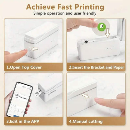 Mini Portable Label Maker Machine with Thermal Printer DailySale
