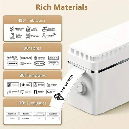 Mini Portable Label Maker Machine with Thermal Printer DailySale
