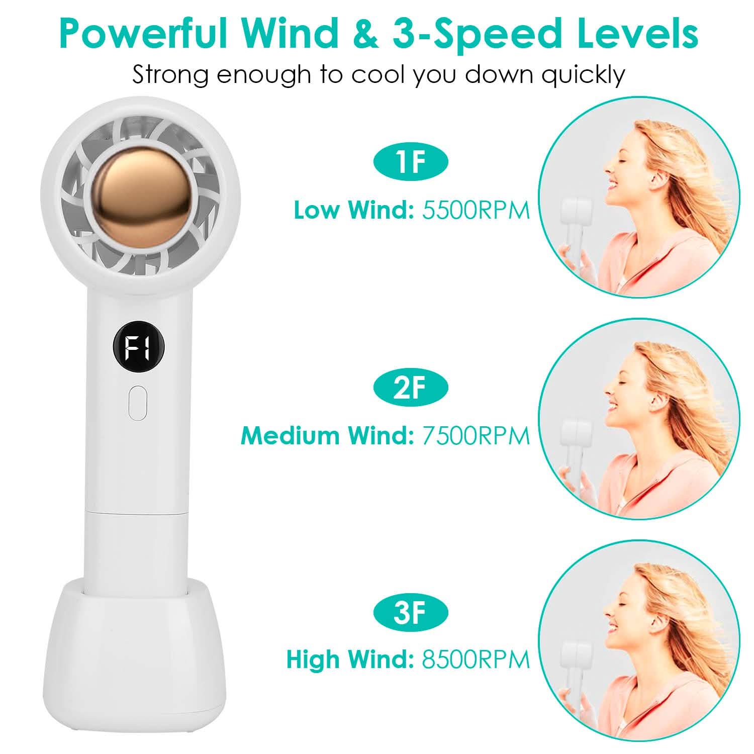 Mini Portable USB Rechargeable Handheld Cooling Fan DailySale