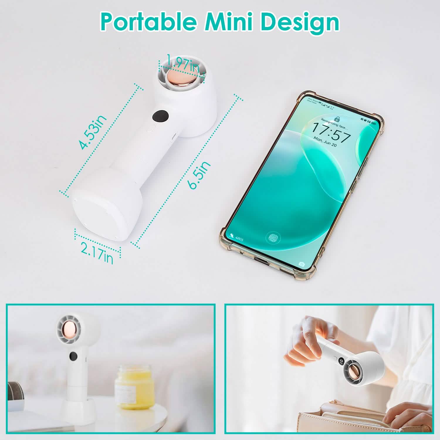 Mini Portable USB Rechargeable Handheld Cooling Fan DailySale