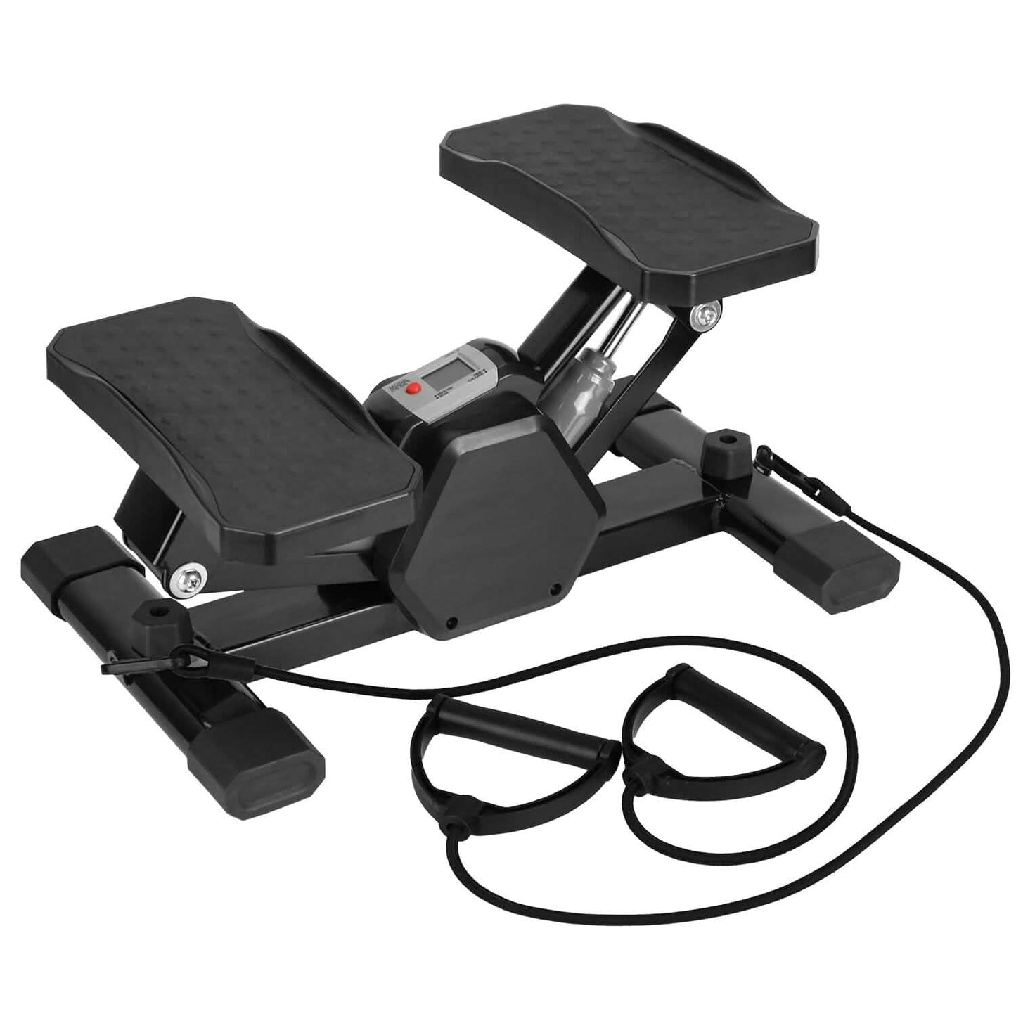 Mini Stepper Stair Stepper with Resistance Bands Quiet Workout with Digital Timer DailySale