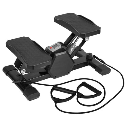 Mini Stepper Stair Stepper with Resistance Bands Quiet Workout with Digital Timer DailySale