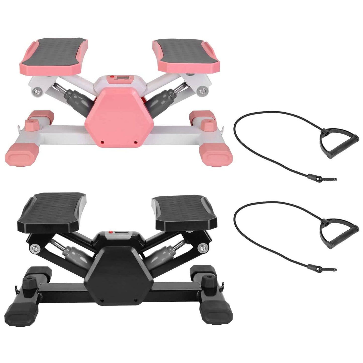 Mini Stepper Stair Stepper with Resistance Bands Quiet Workout with Digital Timer DailySale