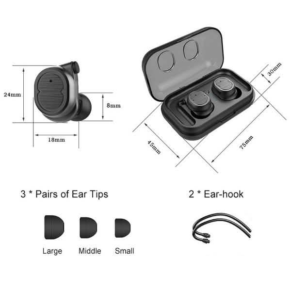 Mini True Wireless Earbuds TWS Touch Control Bluetooth 5.0 Headphone DailySale