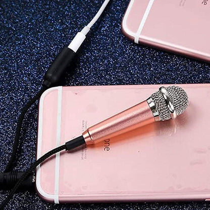 Miniature Metal Microphone for Karaoke with 3.5 mm Universal Cable DailySale