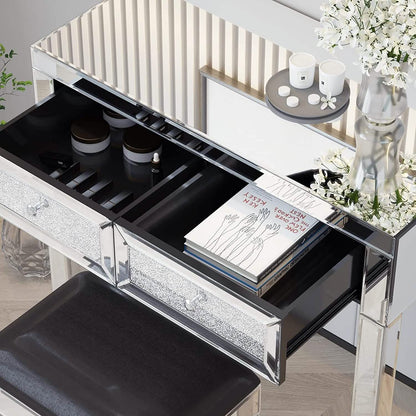 Mirror Desk Dresser with 2 Drawers DailySale