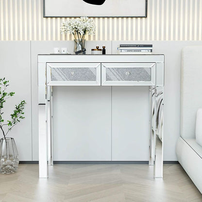 Mirror Desk Dresser with 2 Drawers DailySale