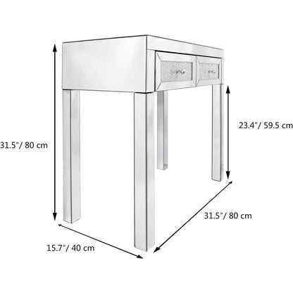 Mirror Desk Dresser with 2 Drawers DailySale