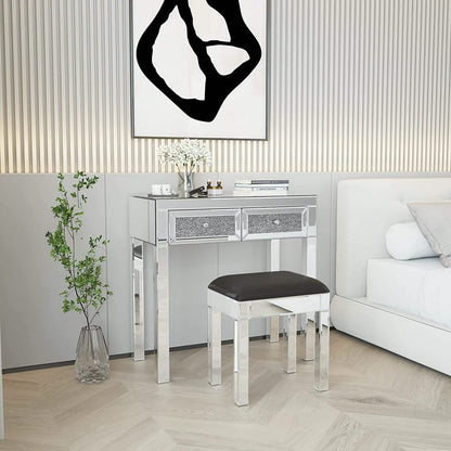 Mirror Desk Dresser with 2 Drawers DailySale