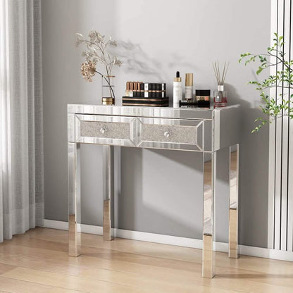 Mirror Desk Dresser with 2 Drawers DailySale