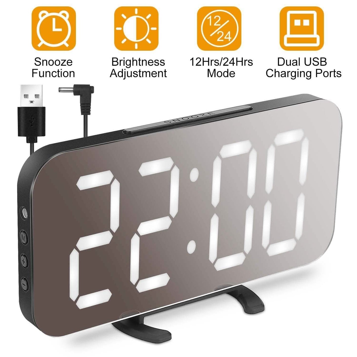Mirror LED Electronic Alarm Clock DailySale