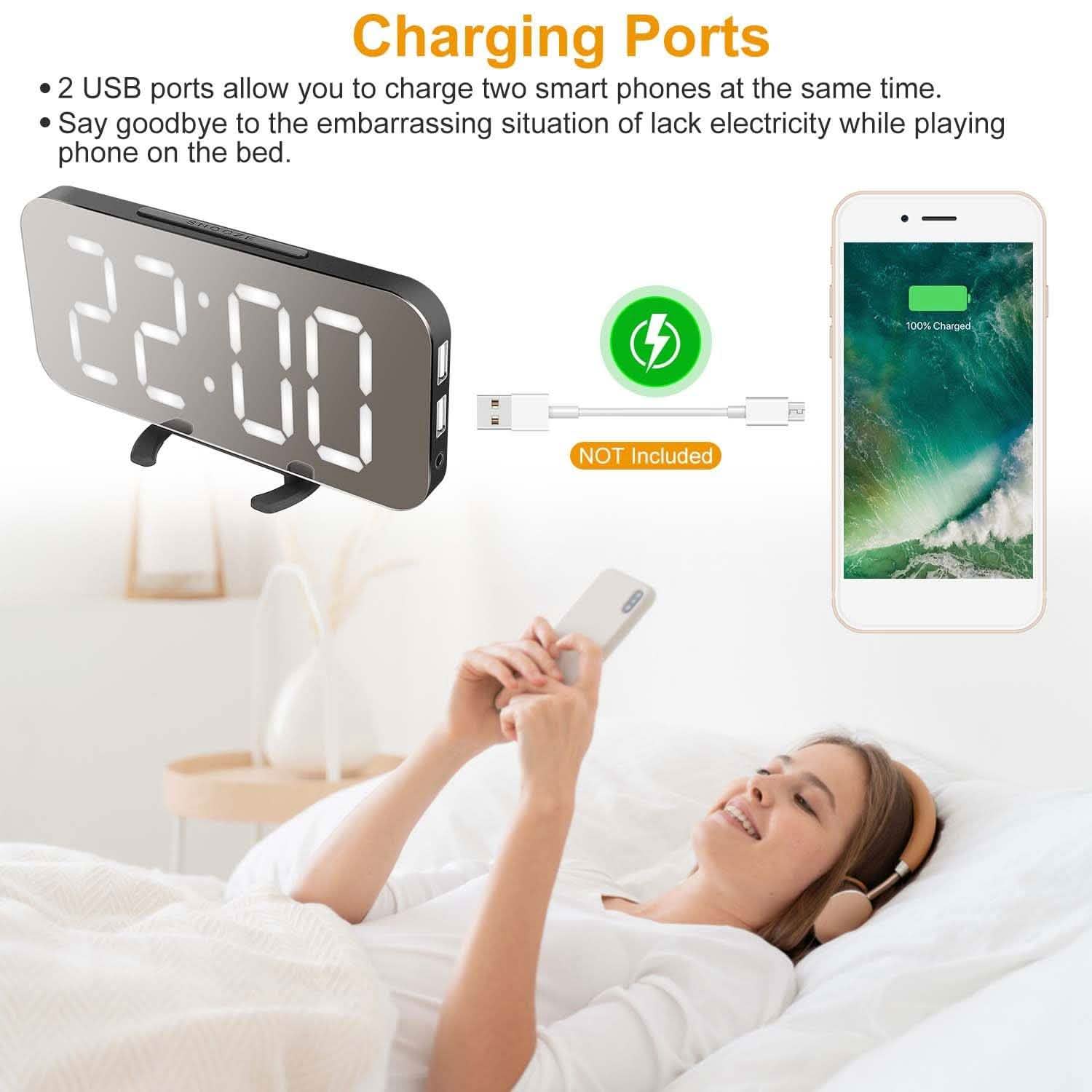 Mirror LED Electronic Alarm Clock DailySale