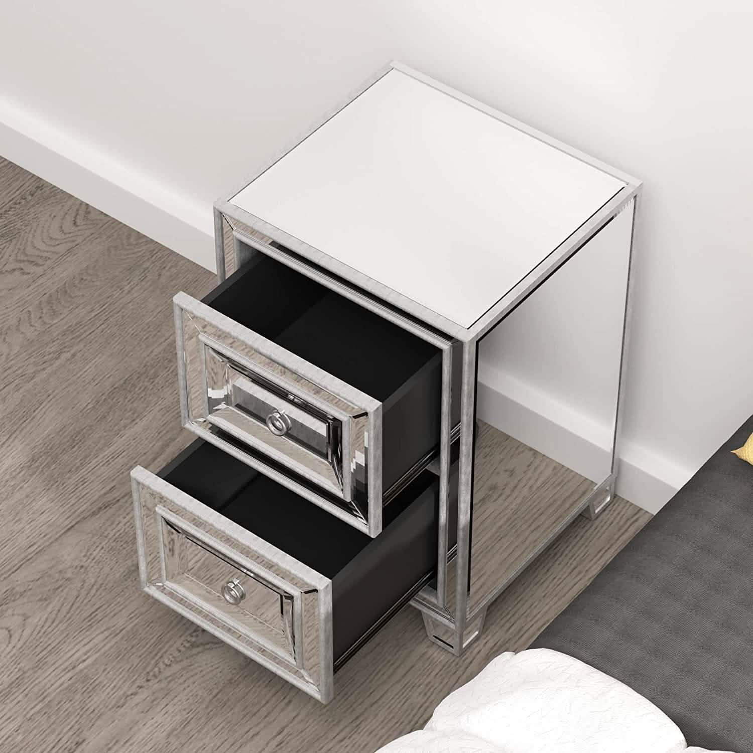 Mirrored Accent Bedside Coffee Table DailySale
