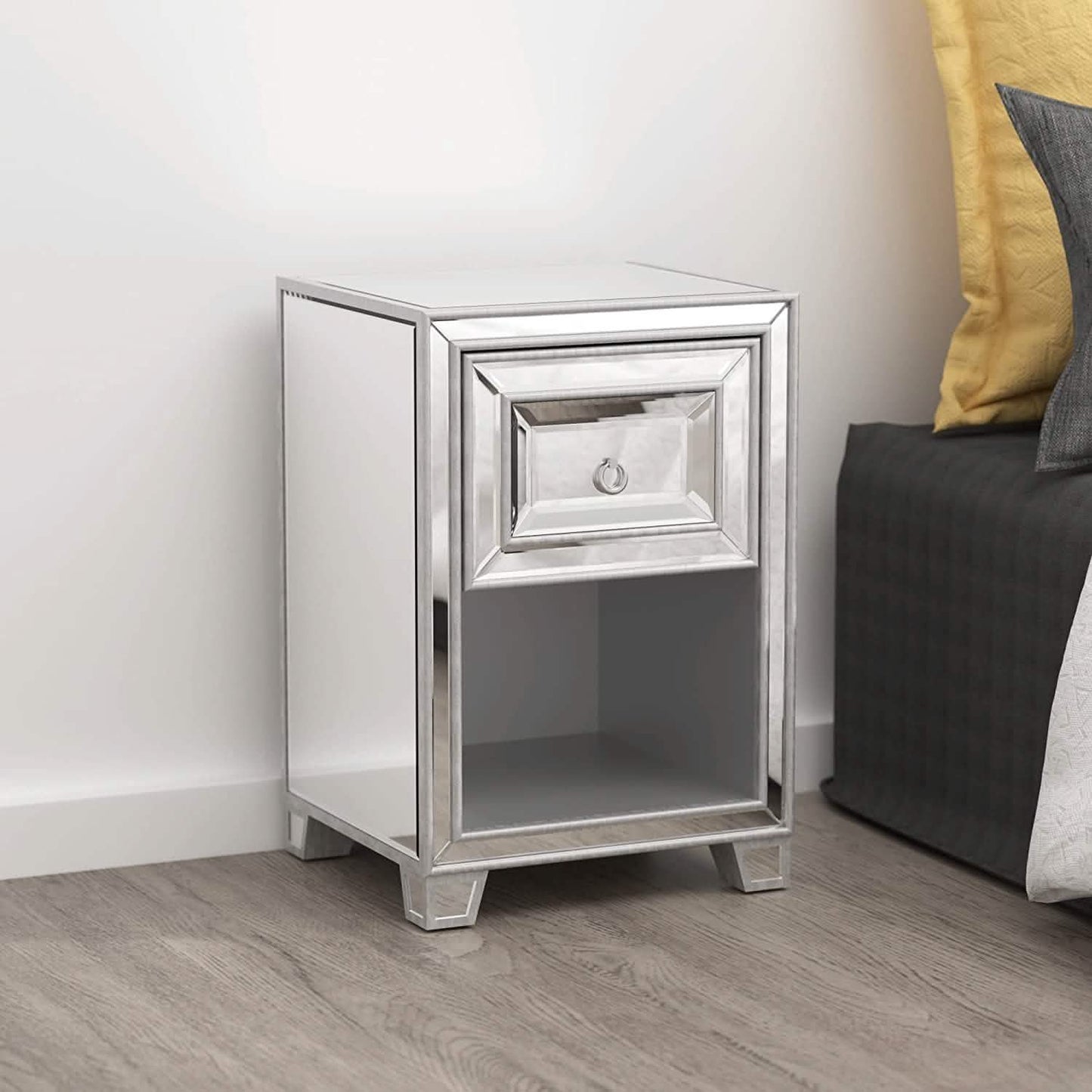 Mirrored Accent Bedside Coffee Table DailySale