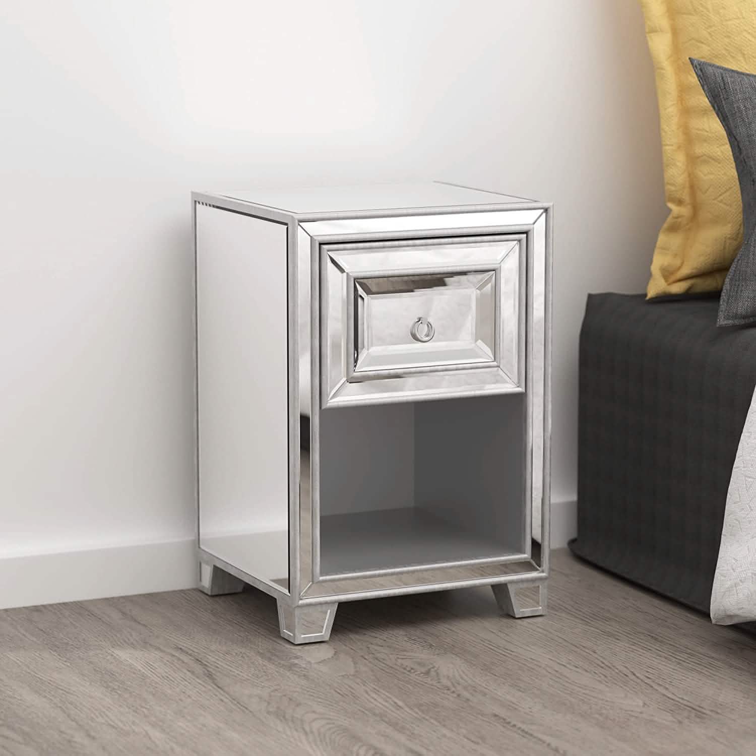 Mirrored Accent Bedside Coffee Table DailySale