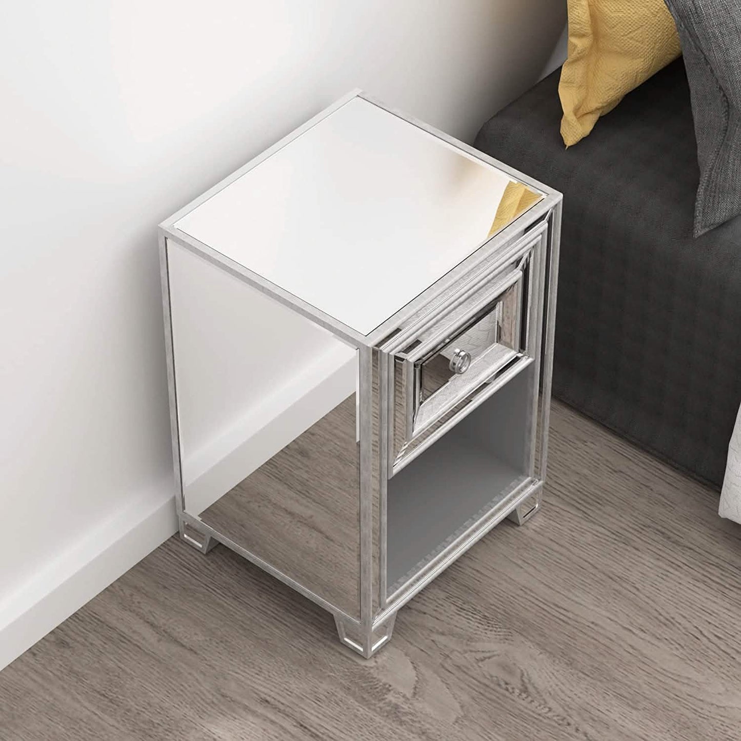 Mirrored Accent Bedside Coffee Table DailySale