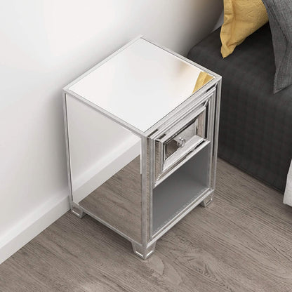 Mirrored Accent Bedside Coffee Table DailySale
