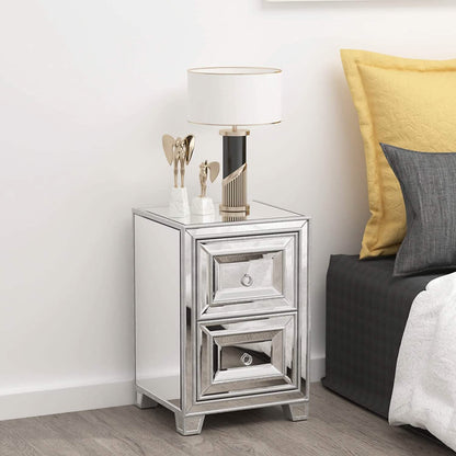 Mirrored Accent Bedside Coffee Table DailySale