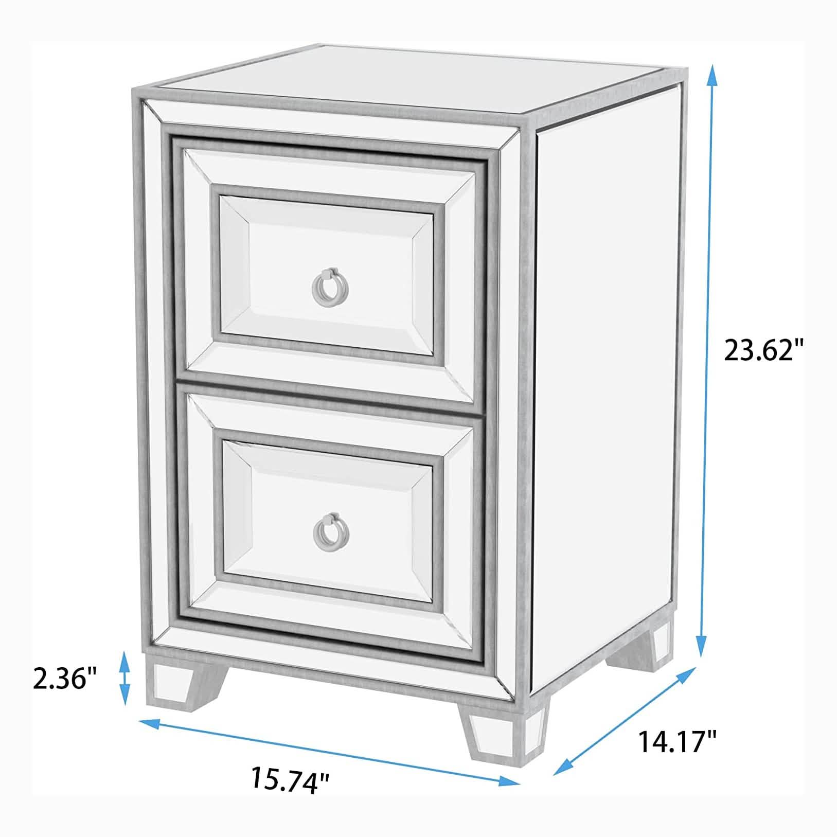 Mirrored Accent Bedside Coffee Table DailySale