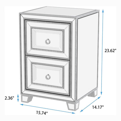 Mirrored Accent Bedside Coffee Table DailySale