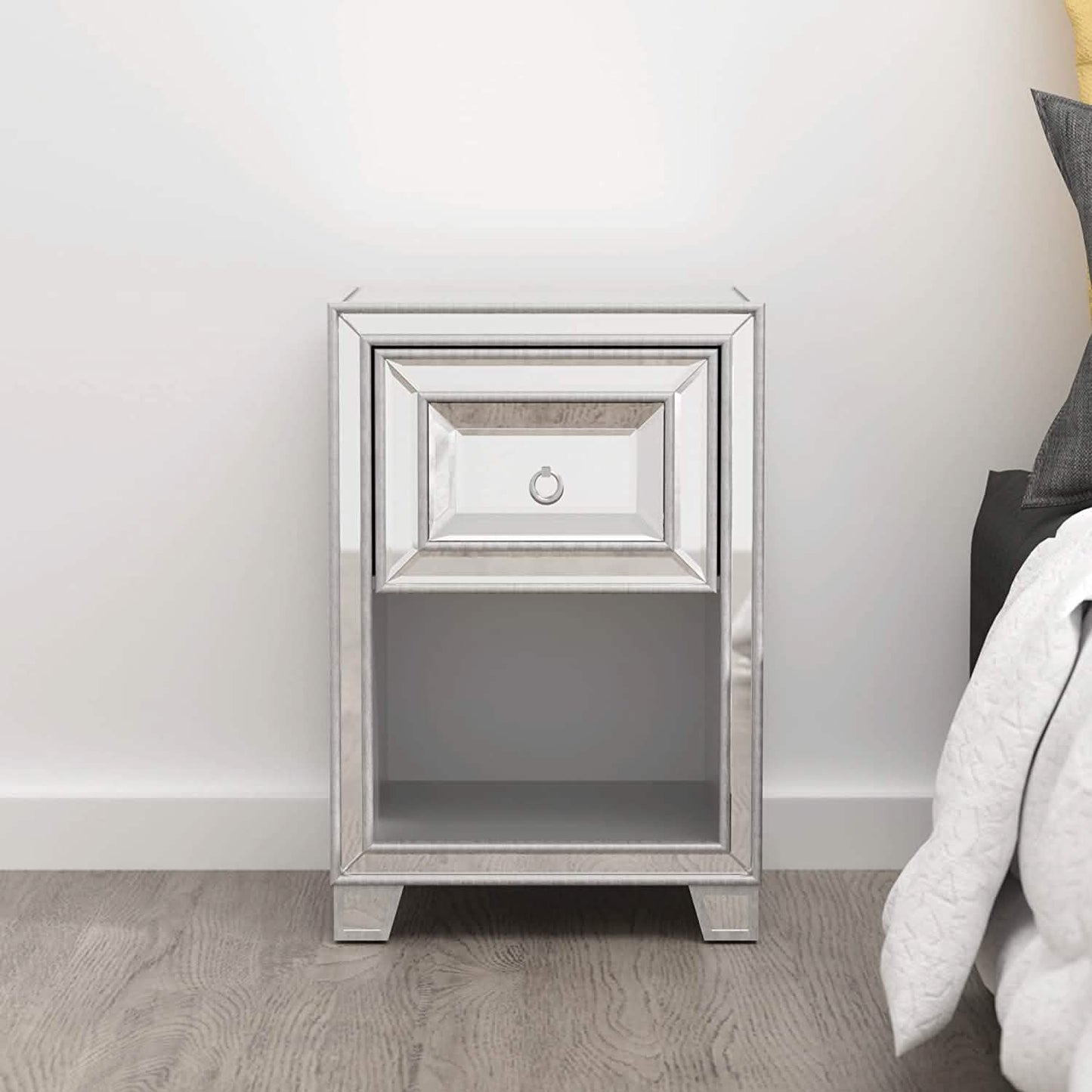 Mirrored Accent Bedside Coffee Table DailySale