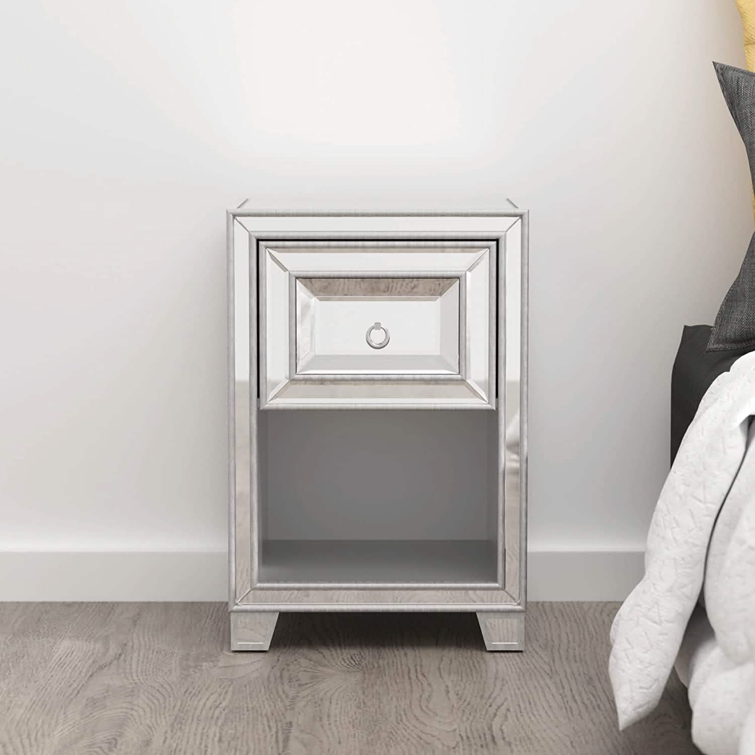 Mirrored Accent Bedside Coffee Table DailySale