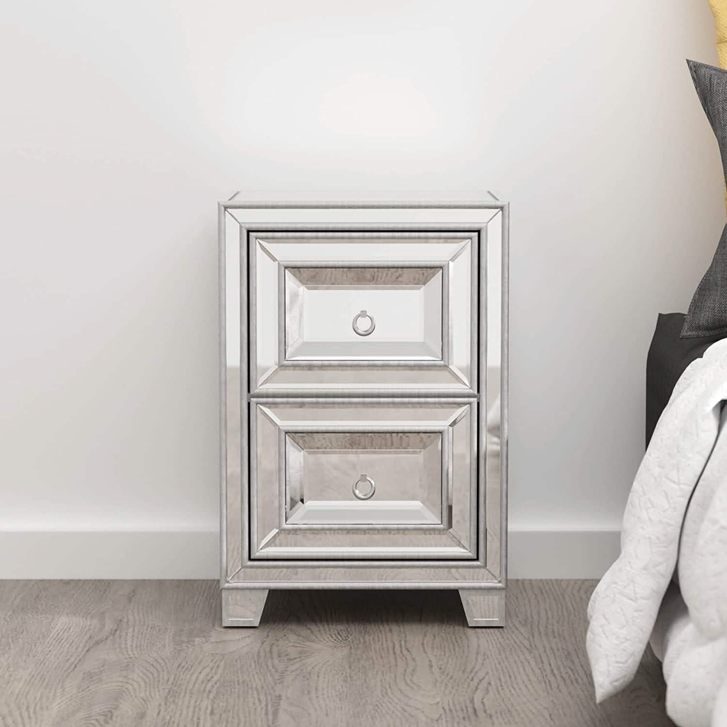 Mirrored Accent Bedside Coffee Table DailySale